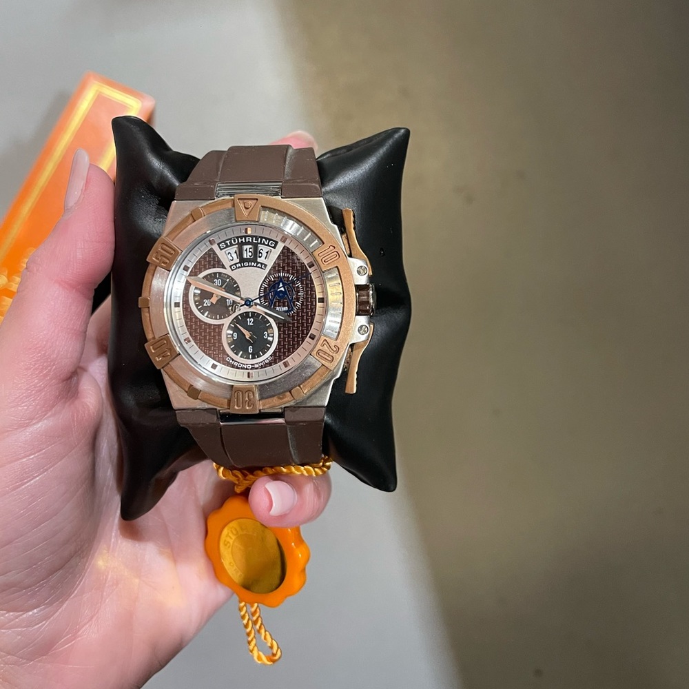 Stührling Swiss Ronda Quartz Chronograph Movement Watch